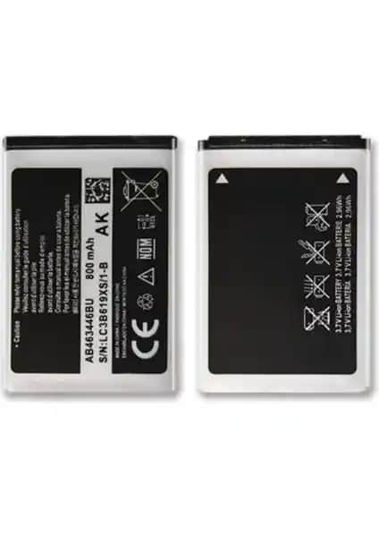 Samsung B310E için yüksek performanslı yedek batarya pil AB463446BU