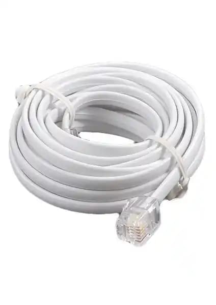 Ttec 10 Metre Beyaz Telefon Kablosu Yassı Tasarımı ve Yüksek Performans Özellikleri