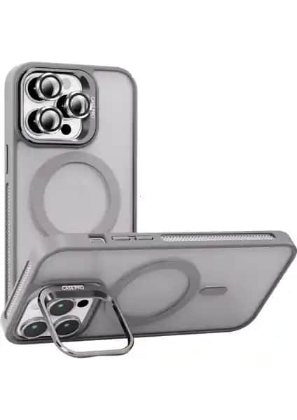 Turkuaz Renkli iPhone 15 Pro Max Magsafe Destekli Sert Silikon Kılıfı ile Güçlü Koruma ve Şıklık