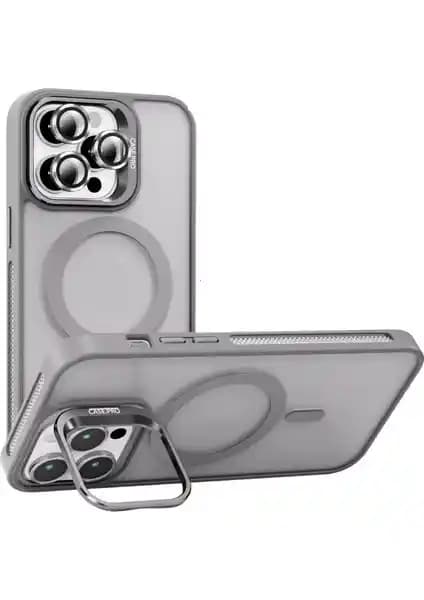 Turkuaz Renkli iPhone 15 Pro Max Magsafe Destekli Sert Silikon Kılıfı ile Güçlü Koruma ve Şıklık