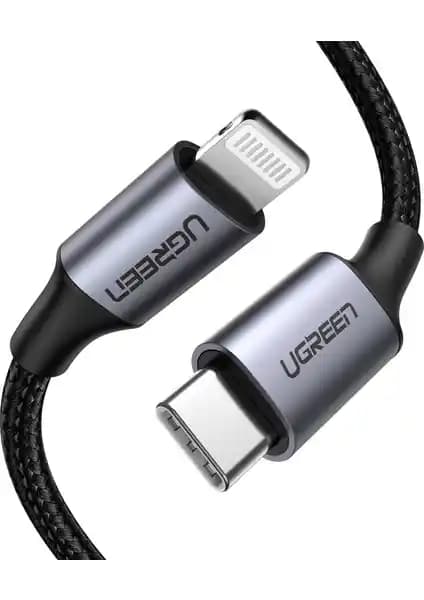 Ugreen Type-C Lightning Hızlı Şarj ve Veri Transfer Kablosu - Dayanıklı ve Güvenilir