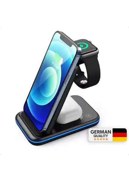 Woyax By Deji Kablosuz Şarj Standı: Hızlı ve Güvenli iPhone ve Apple Watch Şarjı