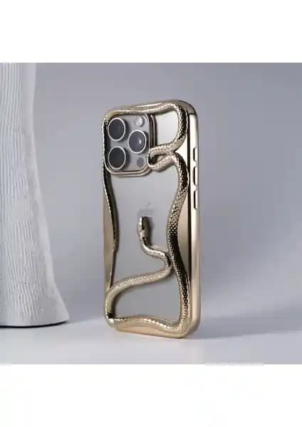 Zebana 3D Snake Silikon Kılıf Gold ile iPhone 16 Pro'nuz için Şıklık ve Koruma