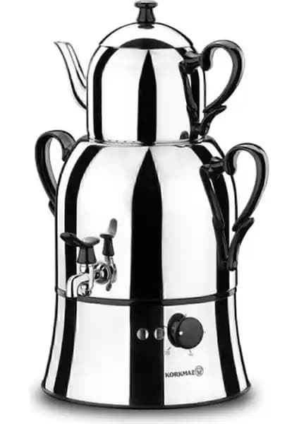 Korkmaz A338 Nosta Semaver Siyah ile Mega Inox Krom Semaver A334 Karşılaştırması: Hangi Model Daha Uygun?