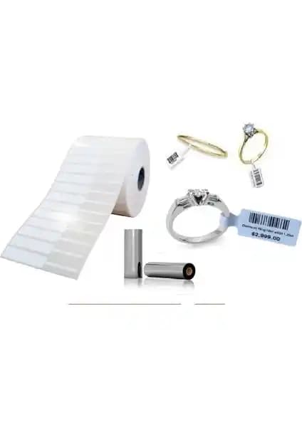 10x72 mm Kuyumcu Barkod Etiketi: 1.250 Adet/Rol ile Dayanıklı ve Geniş Yazıcı Uyumlu