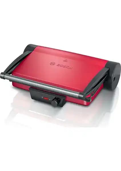 Bosch TCG4104: hızlı ısıtma ve 4 dilim kapasiteyle kırmızı renkli çok yönlü tost makinesi