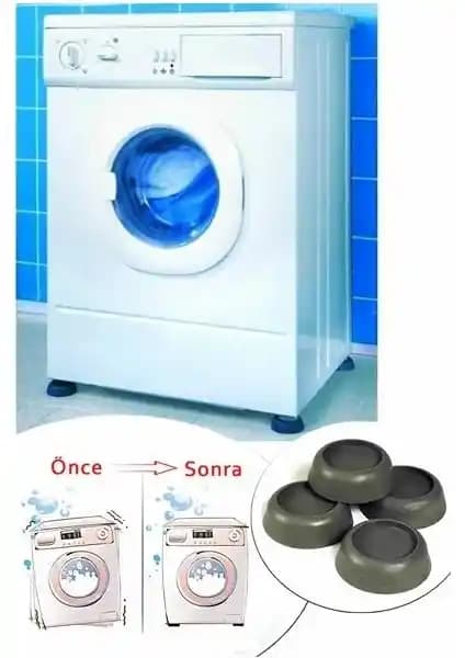 Çamaşır Makinesi Titreşim Ayağı Takımı: Gürültü ve Titreşimi Azaltan 4 Parça Set