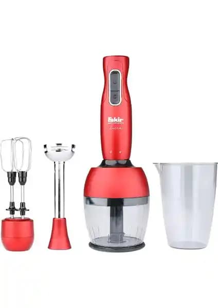 Fakir Lucca 1000W Blender Seti: Çok Yönlü ve Dayanıklı Kırmızı Mutfak Aleti