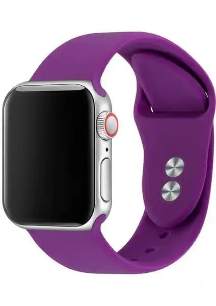 HappyCase silikon kayış 44 mm Apple Watch Series 2-7 için M beden; sade tasarım ve kullanım