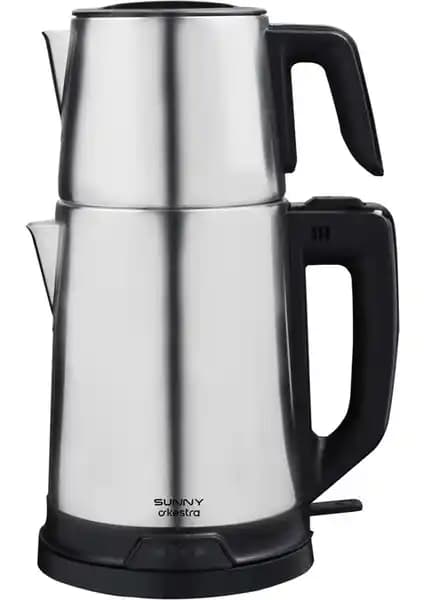 İddialı inox tasarımıyla Sunny Orkestra Çay Makinesi: Hızlı ısıtma ve sıcak tutma avantajı