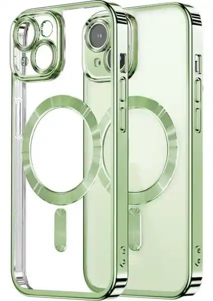 iPhone 15 Plus için MagSafe Uyumlu Şeffaf Silikon Kılıf: Kamera Koruması ve İnce Tasarım