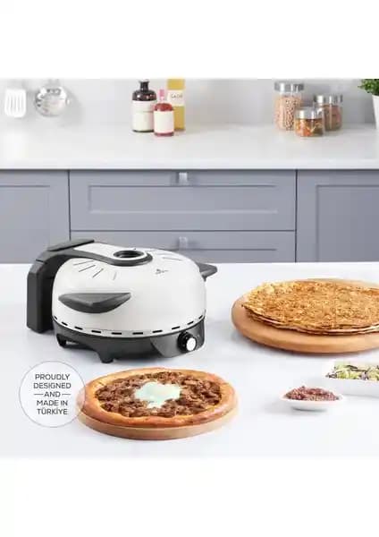 Karaca Gastro 10 in 1 Pizza Lahmacun ve Tandır Ekmek Makinesi: BioDiamond Kaplama, 400 °C