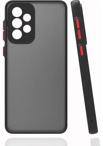 KNY Galaxy A72 Kılıfı: Renkli Kenarlı Buzlu Kaplama ve Kamerayı Koruyan İki Katman