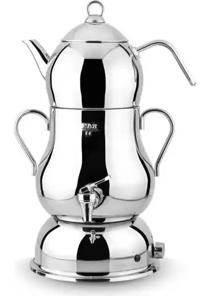 Lines Şahmeran Çelik Gövdeli Elektrikli Semaver: 2 L Demlik, 4 L Alt Hazne, 1500 W