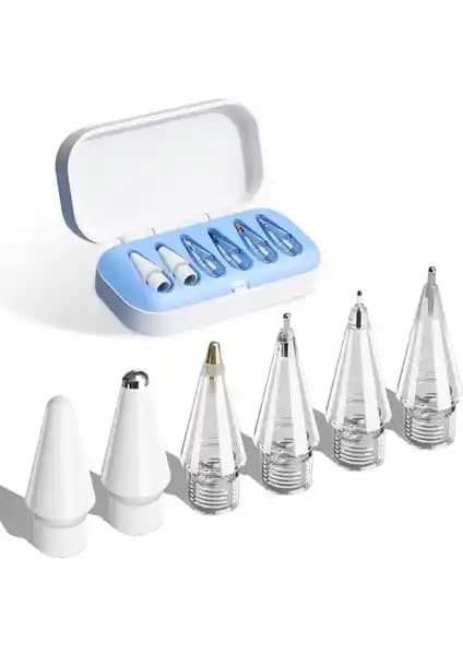 M.TK Moveteck Apple Pencil Uç Seti: 6 Değişken Uç Tipi, Çanta Dahil, Çok Nesil Uyum