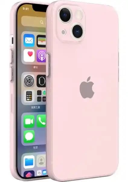 Mobax Aksesuar Apple iPhone 13 Mini için 0.3 mm Ultra İnce Hayalet Yumuşak Kapak Pembe