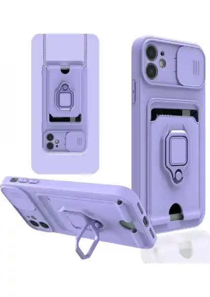 Nevarium iPhone 12 Kılıfı: İpli Mercek Sürgülü Yüzüklü Silikon ile Çok Yönlü Koruma