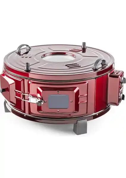 Şamdan Lüx 42 L Termostatlı Yuvarlak Döner Fırın – Emaye İç Hazne, Enerji Tasarrufu ve Kolay Kurulum