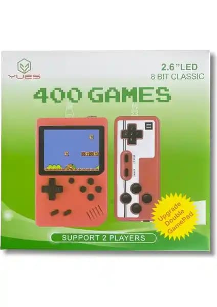 Yues Retro El Atarisi: 400 Oyunluk Taşınabilir Nostalji Oyun Konsolu İki Kişilik