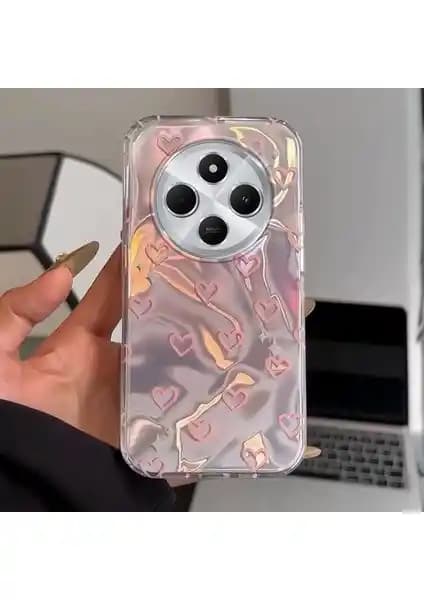 Zebana Xiaomi Redmi 14C Uyumlu Pembe Kalp Desenli Silikon Kılıf: İnce, Şık ve Koruyucu