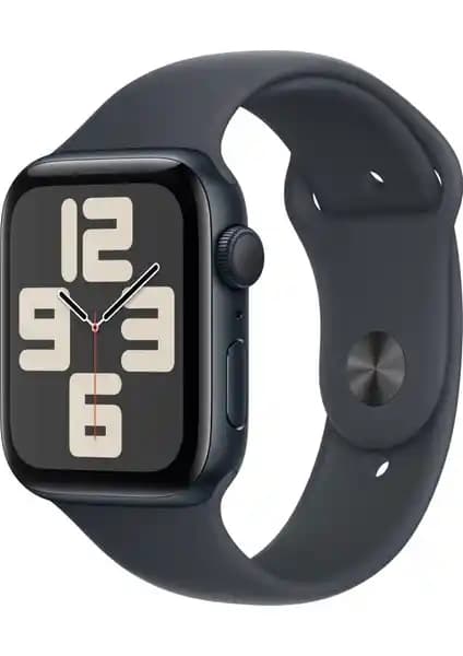 Apple Watch SE GPS Gece Yarısı Alüminyum Kasa ve Spor Kordon ile Şık ve Fonksiyonel Akıllı Saat
