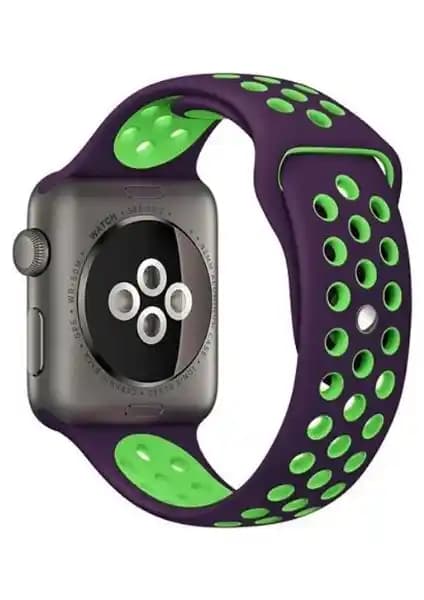 Apple Watch Seri 4-7 için Renkli ve Delikli Spor Kayışlar Dayanıklı ve Şık Tasarım