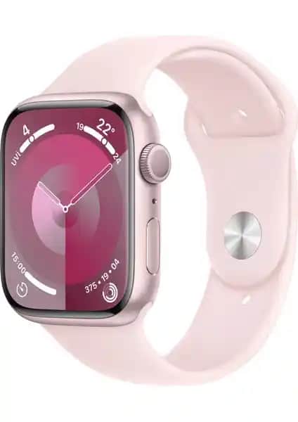 Apple Watch Seri 9 GPS 45MM Pembe Alüminyum Kasa Spor Akıllı Saat Teknolojik ve Estetik Tasarım