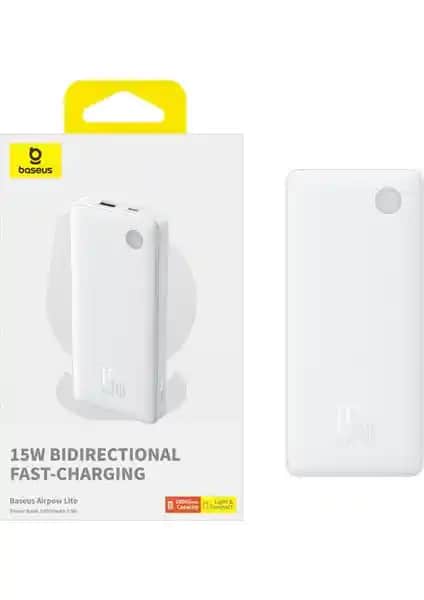 Baseus Airpow Lite Powerbank 10.000 mAh 15W Hızlı Şarj ve Modern Tasarım ile Günlük Kullanım İçin Uygun