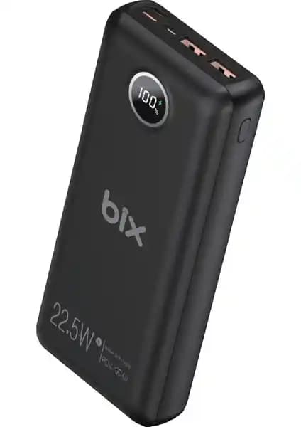 Bix PB201 Üç Portlu 20000mAh Hızlı Şarj Powerbank ile Mobil Cihazlarınızı Güçlendirin