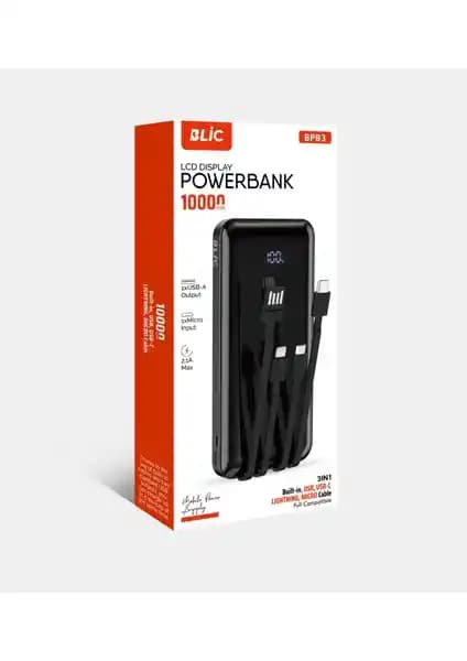 Blic Bpb3 10.000mAh LCD Ekranlı Powerbank ile Gün boyunca Enerjinizi Koruyun