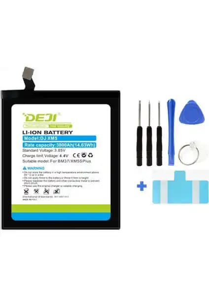 Deji BM37 Batarya Xiaomi Mi 5S Plus için Yüksek Kapasiteli Güç Kaynağı