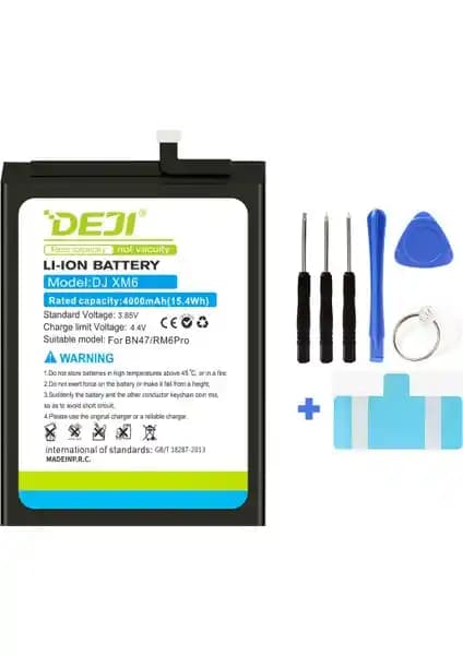 Deji BN47 Xiaomi Redmi 6 Pro ve Mi A2 Lite Uyumlu 4000mAh Batarya Güç ve Güvenilirlik