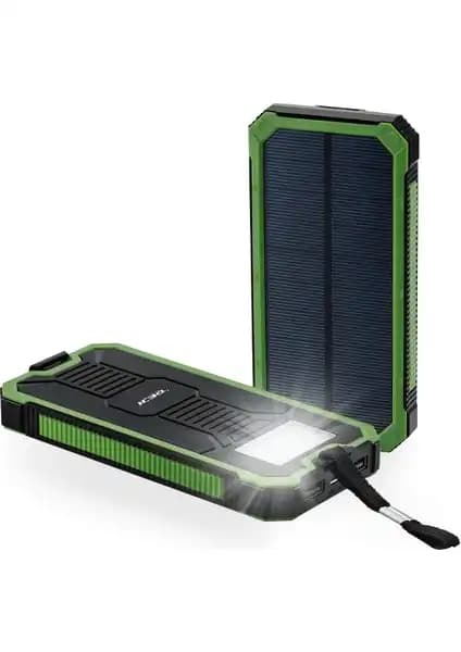Deji Güneş Enerjili 10000mAh Powerbank: Taşınabilir ve Solar Enerji Destekli Şarj Cihazı