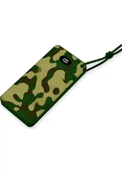 Dexim U109 LED Ekranlı Kamuflaj Desenli 10.000mAh Powerbank Güç ve Estetiğin Birleşimi