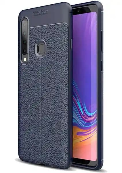 Galaxy A9 İçin Deri Görünümünde Güçlü Koruma Sağlayan Kılıf
