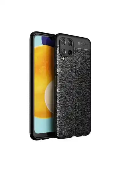 Galaxy M32 İçin Deri Görünümlü Silikon Kılıf Şıklık ve Koruma Sunar
