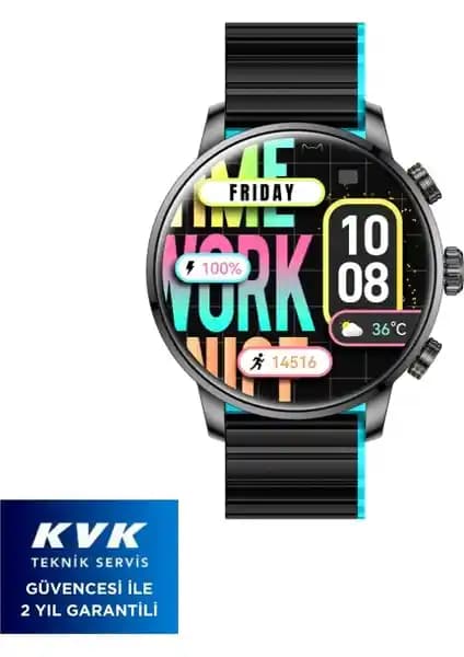 Kieslect Kr2 Siyah Akıllı Saat Günlük Kullanım ve Sağlık Takibi için Uygun Bir Seçenek