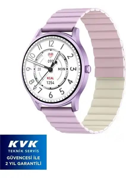 Kieslect Lora Mor Akıllı Saat Kadınlar İçin Şık ve Fonksiyonel Teknoloji Çözümü