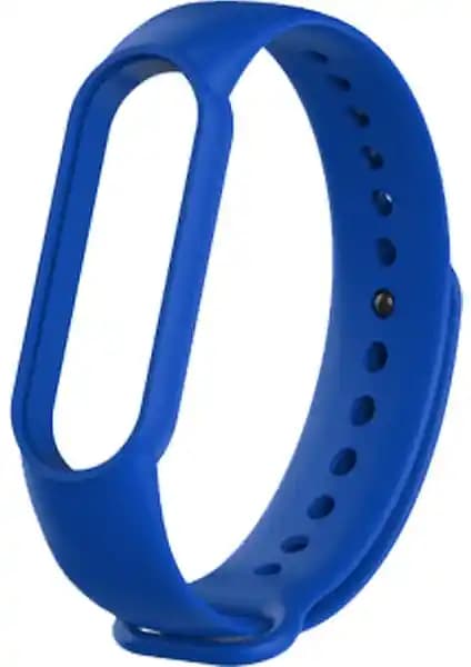 Kyver Koyu Mavi Silikon Kayış Xiaomi Mi Band 5 ve 6 İçin Şık ve Dayanıklı Aksesuar
