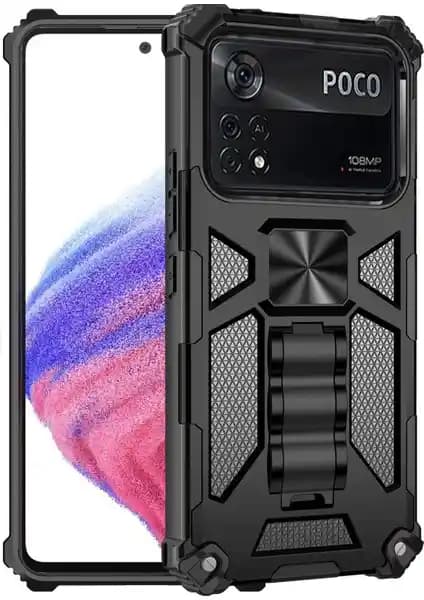 Neomi Xiaomi Poco X4 Pro 5G Kılıf ve Nano Cam Ekran Koruyucu Seti Güçlü Koruma ve Şık Tasarım