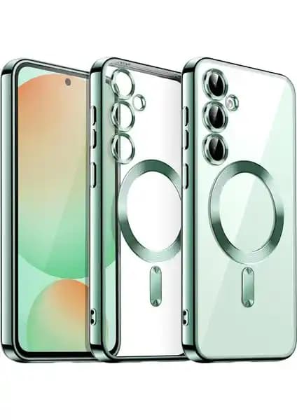 Samsung Galaxy A56 için Moveteck Şeffaf ve Dayanıklı TPU Kılıfı Magsafe Uyumlu Koruma