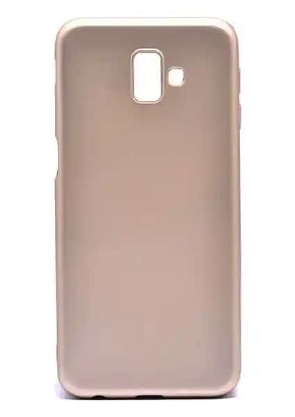 Samsung Galaxy J6 için Şık ve Koruyucu Mat Premium Silikon Kılıf Altın Renk