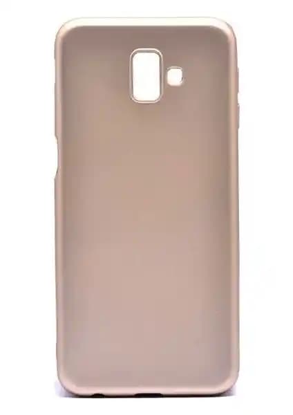 Samsung Galaxy J6 için Şık ve Koruyucu Mat Premium Silikon Kılıf Altın Renk