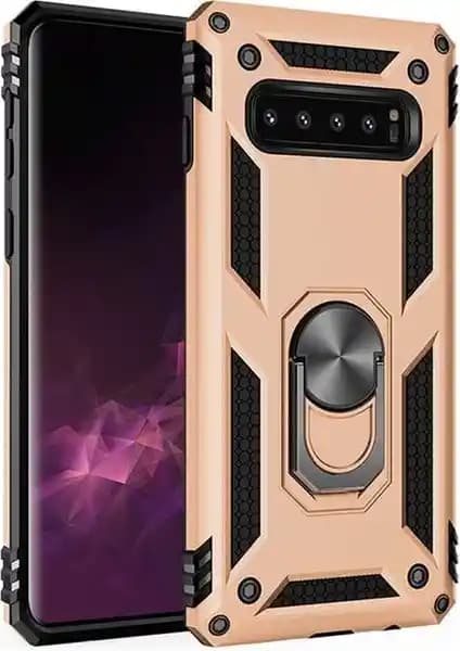 Samsung Galaxy S10 Plus İçin Şık ve Koruyucu Çift Katmanlı Manyetik Kapaklı Kılıf