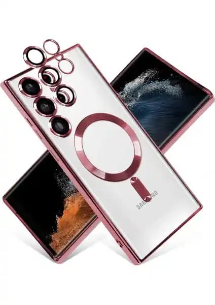 Samsung Galaxy S23 Ultra için Mobax Silikon Kılıf Kamera Lens ve Magsafe Özellikli