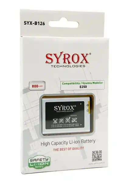 Syrox E250 Batarya: Samsung Uyumlu Güçlü ve Güvenilir Batarya Seçenekleri