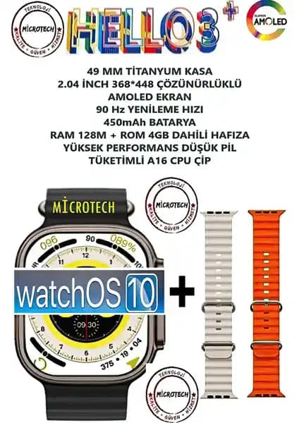 T-Max Hello Watch 3+ Plus ve 9 Ultra 2 Akıllı Saatleri: Şıklık ve Performansın Buluşması