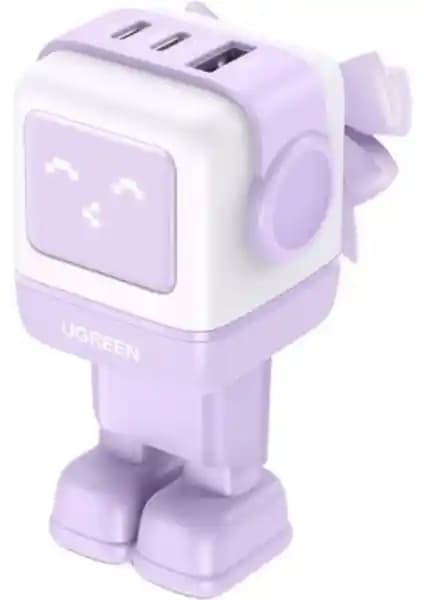 Ugreen Nexode RG 65W Robot Gan Hızlı Şarj Cihazı Mor Tasarımı ve Güçlü Performans