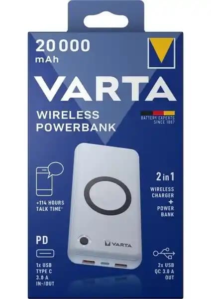 Varta Kablosuz Power Bank 20.000 mAh ile Hızlı ve Güvenli Mobil Şarj Çözümü