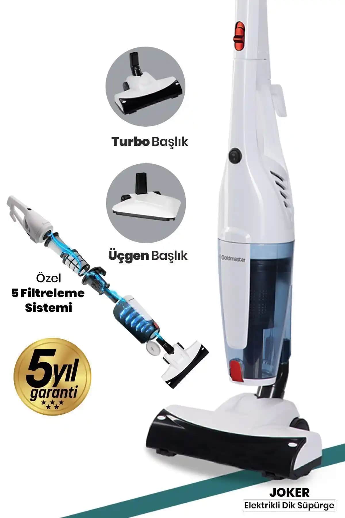 GoldMaster Joker Beyaz Turbo Başlıklı Elektrikli Süpürge İncelemesi